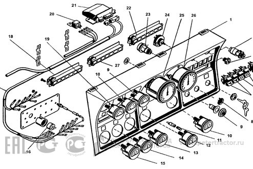 Щиток приборов УДМ и ПК-6
