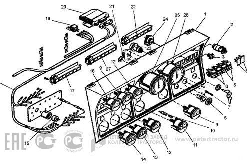 Щиток приборов 702МВ.38.05.000-01